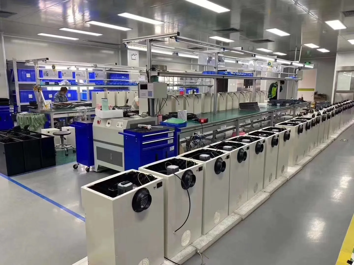 Equipment being assembled in the production workshop